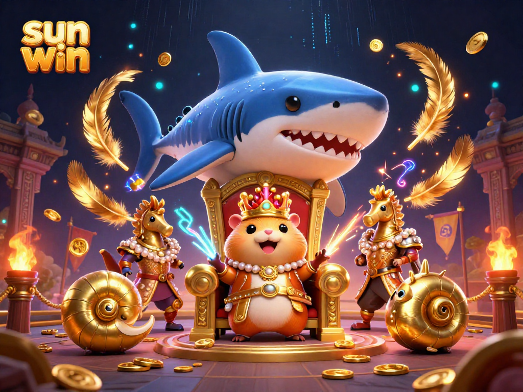 Engage with sun win's vibrant casino adventure featuring a golden hamster king and mystical sea elements.