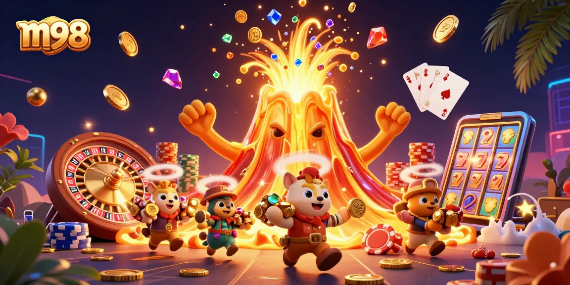 Experience the thrill of m98 with vibrant slots and dynamic casino elements in action.