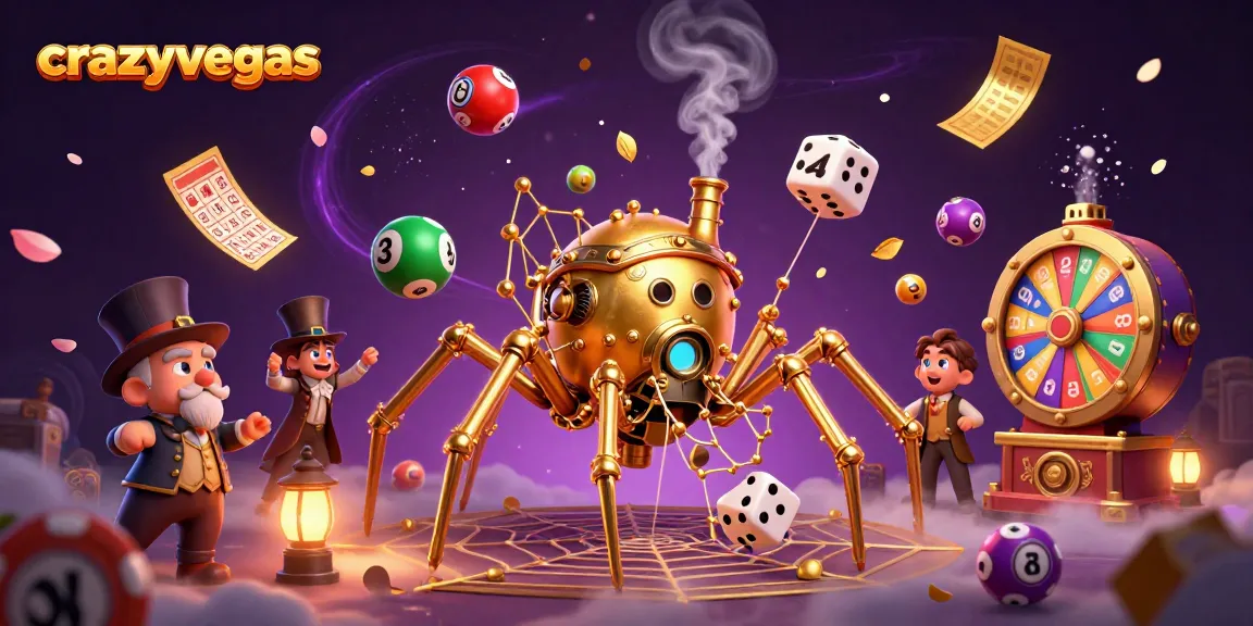 Experience the thrill of crazyvegas with a dynamic steampunk casino scene full of vibrant elements.
